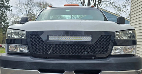 2006-2007 Chevy Silverado 1500 Grille, w Light Bar Overkill Fab