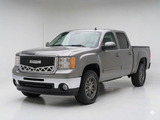 Silver pickup truck on a white background