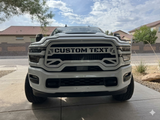 Front view of 6th gen ram with custom grille