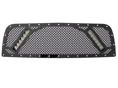 2013-2018 Ram 1500 (4th Gen) Grille, dual 10" LED Lights