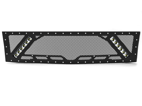 2007.5-2010 Chevy Silverado 2500/3500, Grille 5 with 2X 10" LED Lights