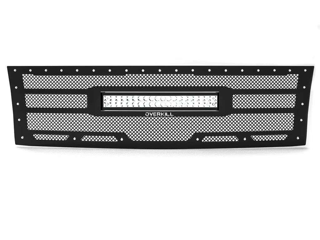Chrome Lower Bumper Grill Insert Compatible With 2015-2019 Chevy Silverado 2500HD 3500HD  2016 2019 Aluminum Grille