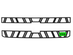 2015-2019 Chevy Silverado 2500/3500 2 Piece Grille 4 Lime Green