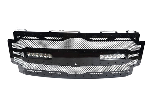 2017-2018 Ford Super Duty Full Replacement Grille, ZF1 Border, 2x 10" LED