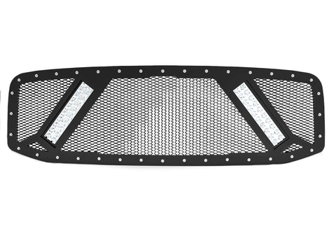 2003-2005 Dodge Ram 2500/3500/4500 Grille Insert, 2x 10in LED, (3rd Gen) Grille 6